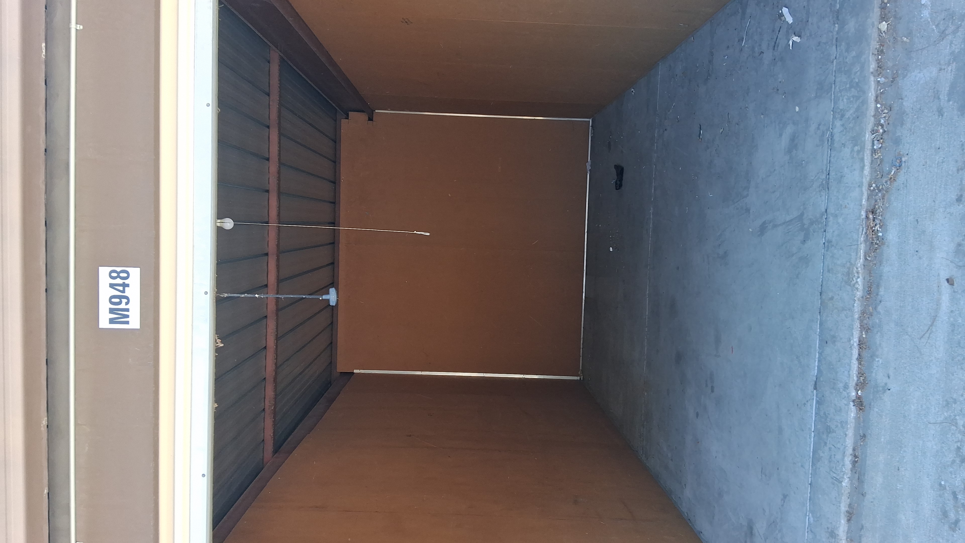 Storage unit swept clean after commercial equipment cleanout